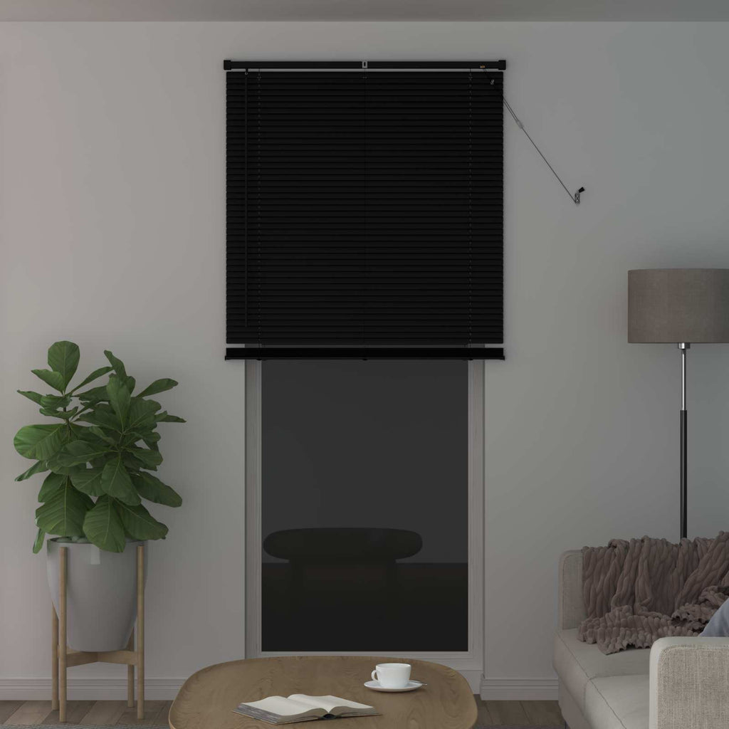 Vidaxl venetiaanse blind verstelbaar zwart 213 x 100 cm pvc