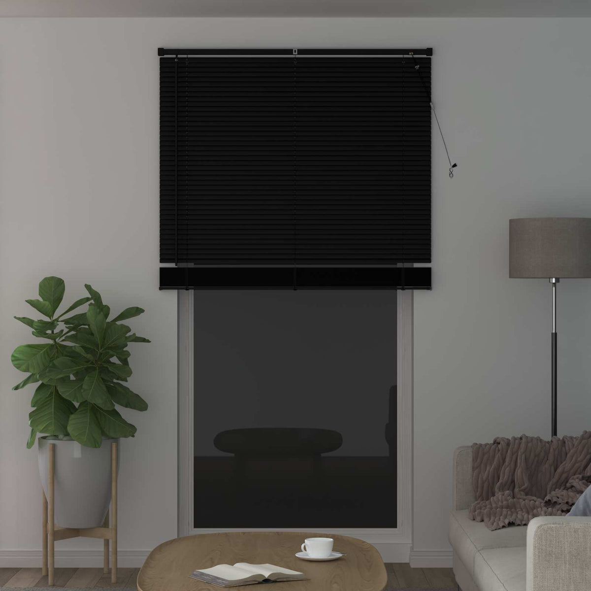 Vidaxl venetiaanse jaloezie zwart 213 x 110 cm 25 mm pvc