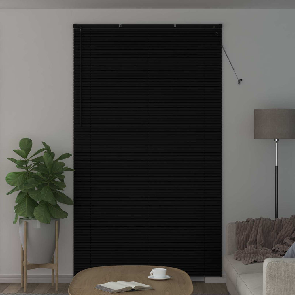 Vidaxl venetiaanse blind verstelbaar zwart 213 x 130 cm pvc