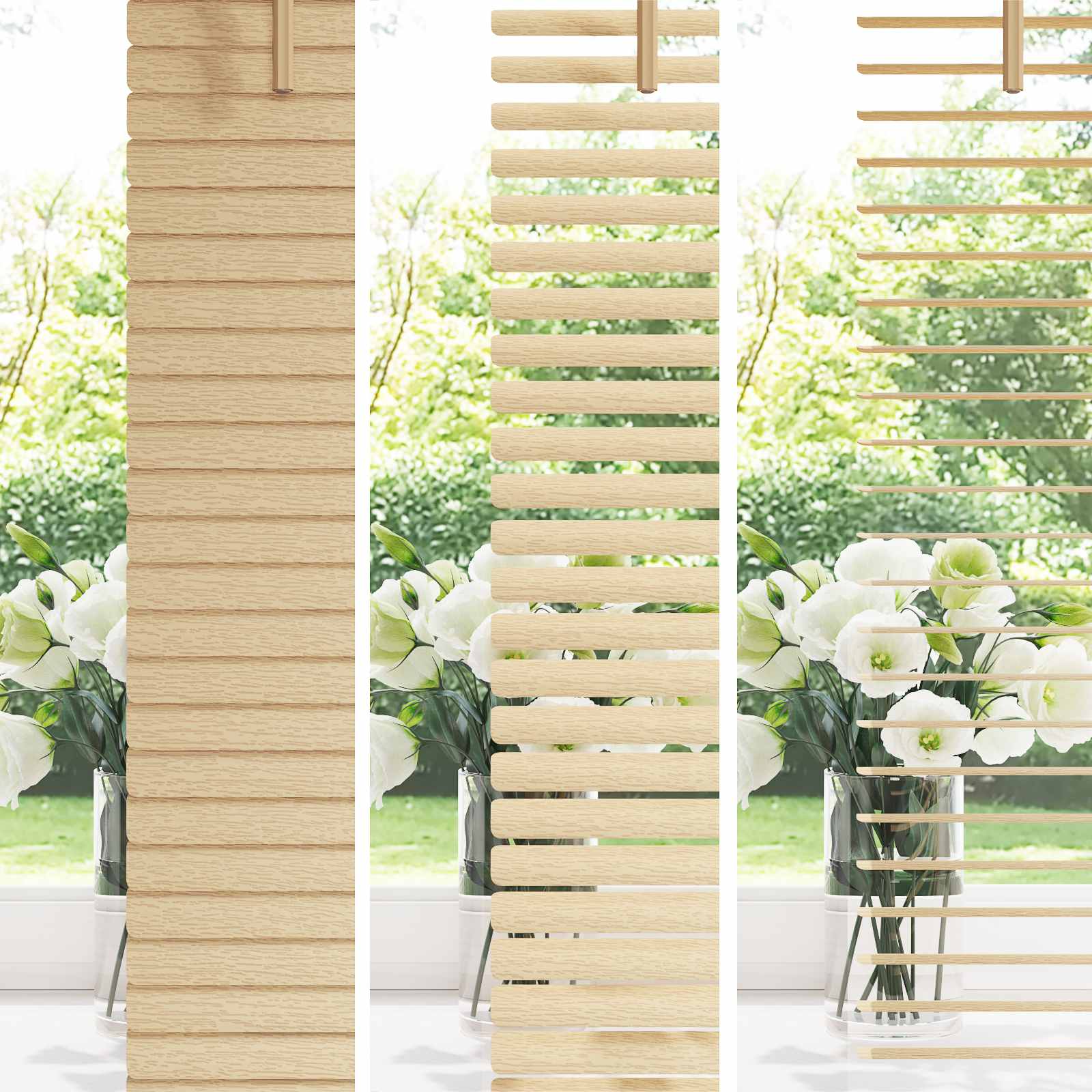 Vidaxl venetiaanse blind lichtbruin met patroon 213 x 50 cm pvc