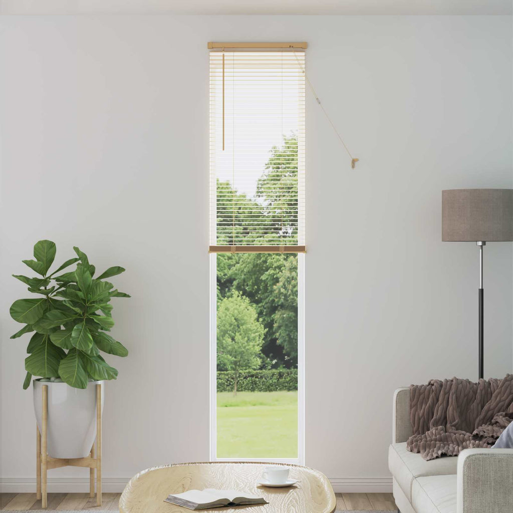 Vidaxl venetiaanse blind lichtbruin met patroon 213 x 60 cm pvc