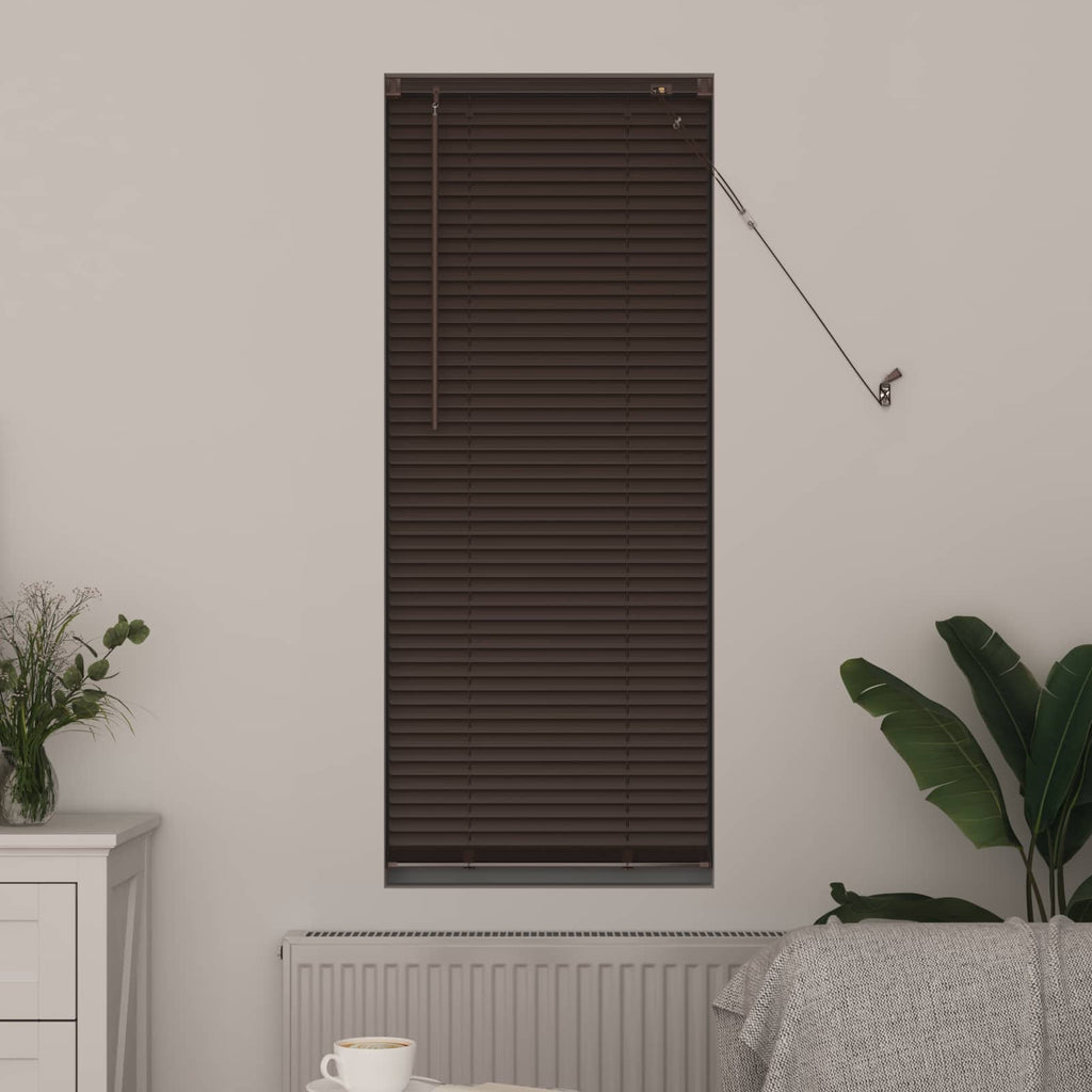 Vidaxl venetiaanse blind donkerbruin met patroon 150 x 40 cm pvc