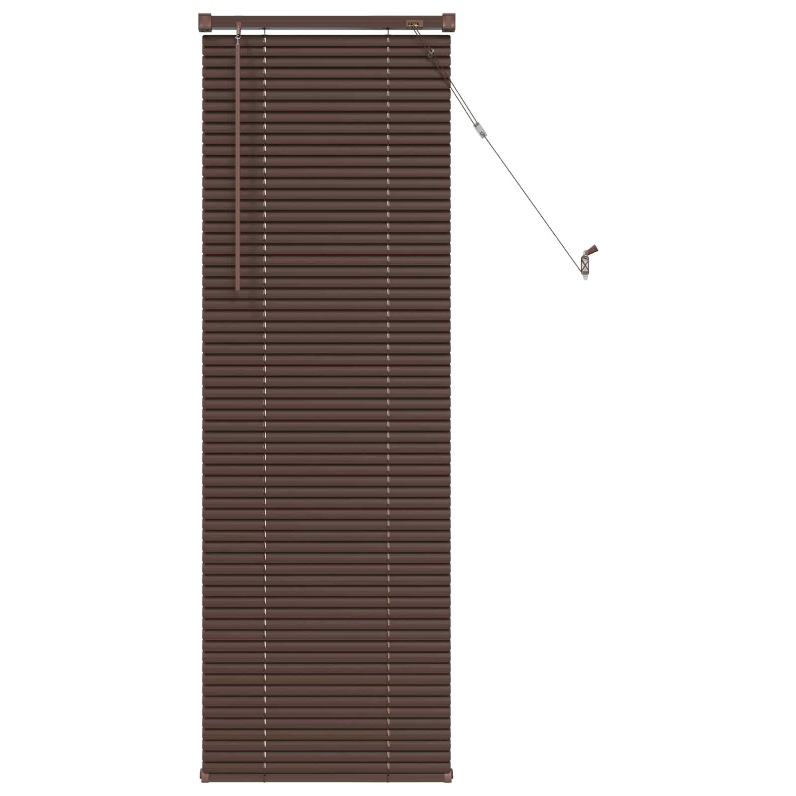 Vidaxl venetiaanse blind donkerbruin met patroon 150 x 60 cm pvc