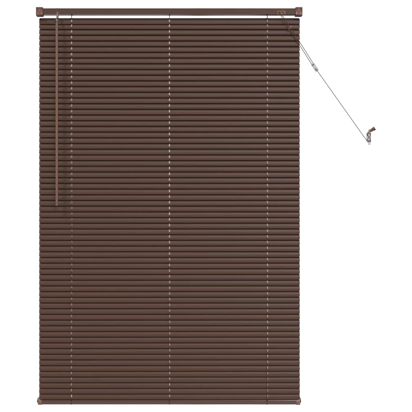Vidaxl venetiaanse blind donkerbruin met patroon 150 x 80 cm pvc