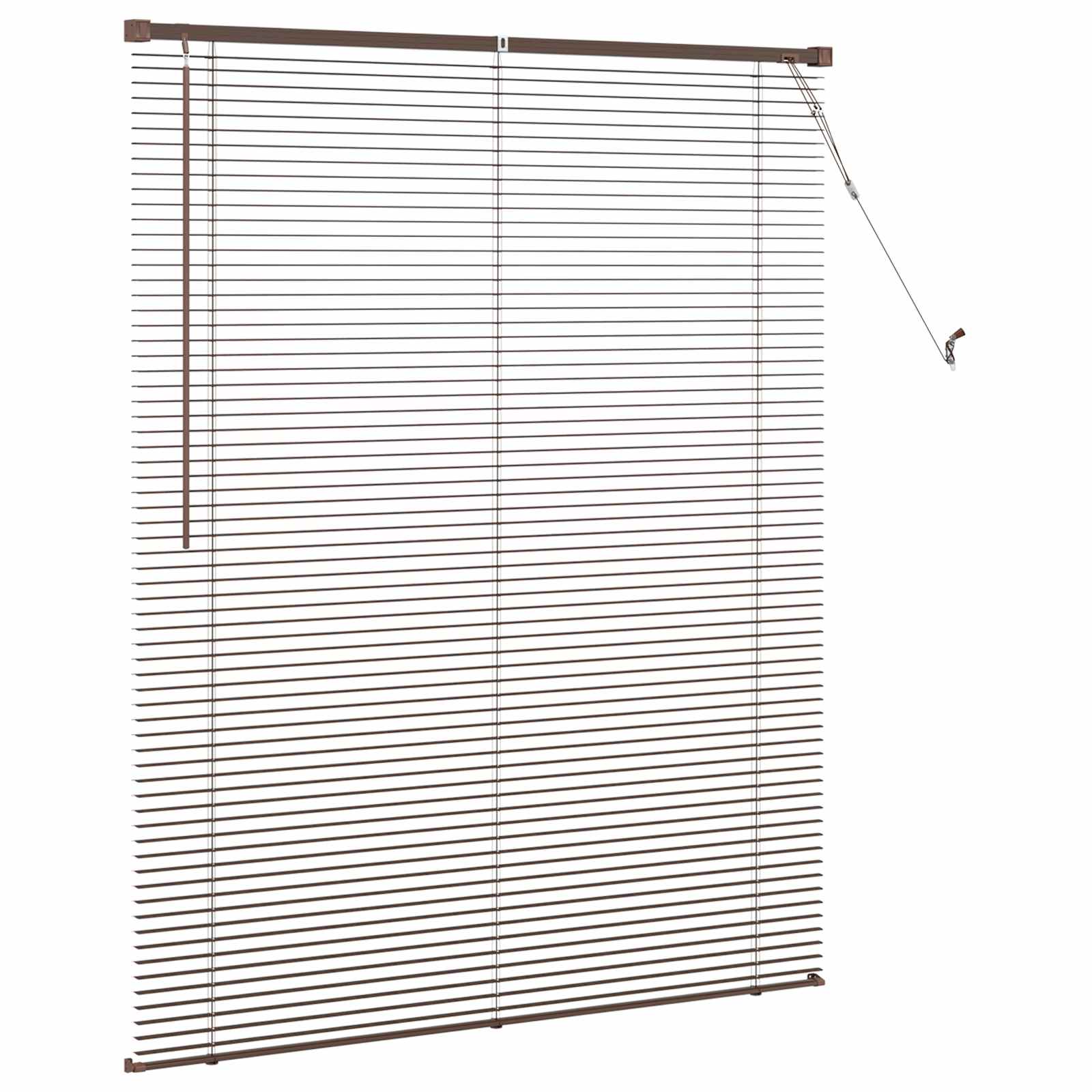 Vidaxl venetiaanse blind donkerbruin met patroon 150 x 110 cm pvc