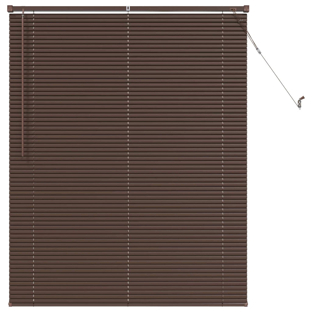 Vidaxl venetiaanse blind donkerbruin met patroon 150 x 120 cm pvc