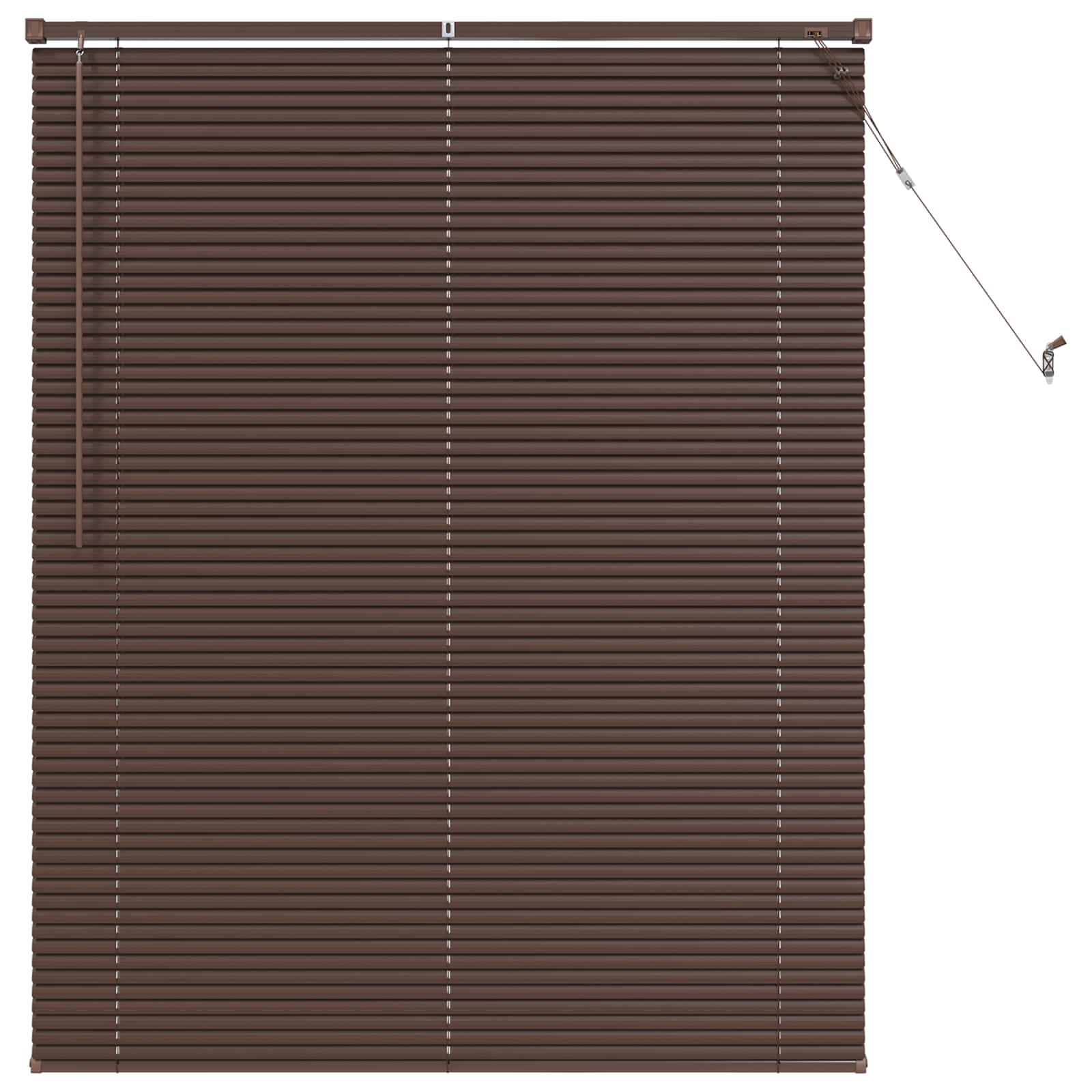 Vidaxl venetiaanse blind donkerbruin met patroon 150 x 120 cm pvc