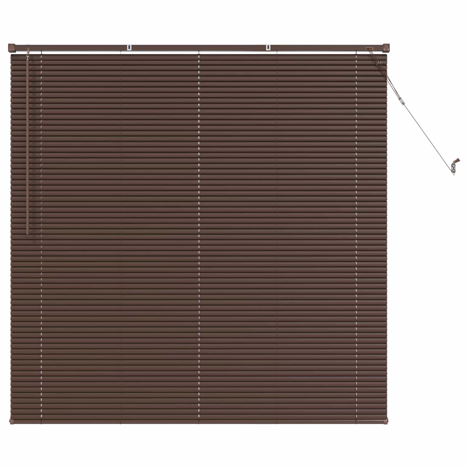 Vidaxl venetiaanse blind donkerbruin met patroon 150 x 130 cm pvc