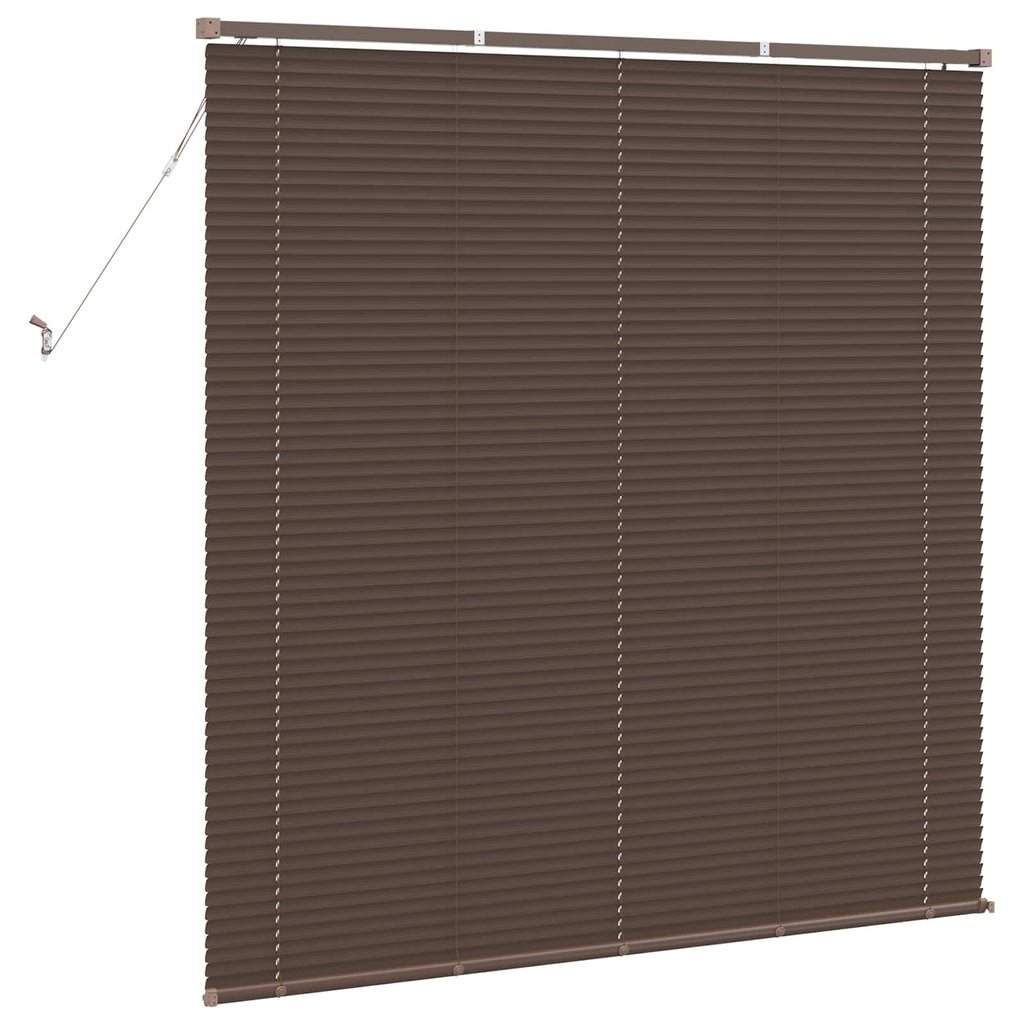 Vidaxl venetiaanse blind donkerbruin met patroon 150 x 150 cm pvc