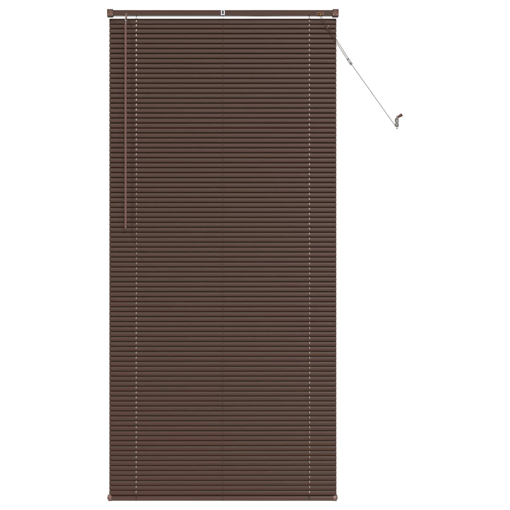 Vidaxl venetiaanse blind donkerbruin met patroon 213 x 70 cm pvc