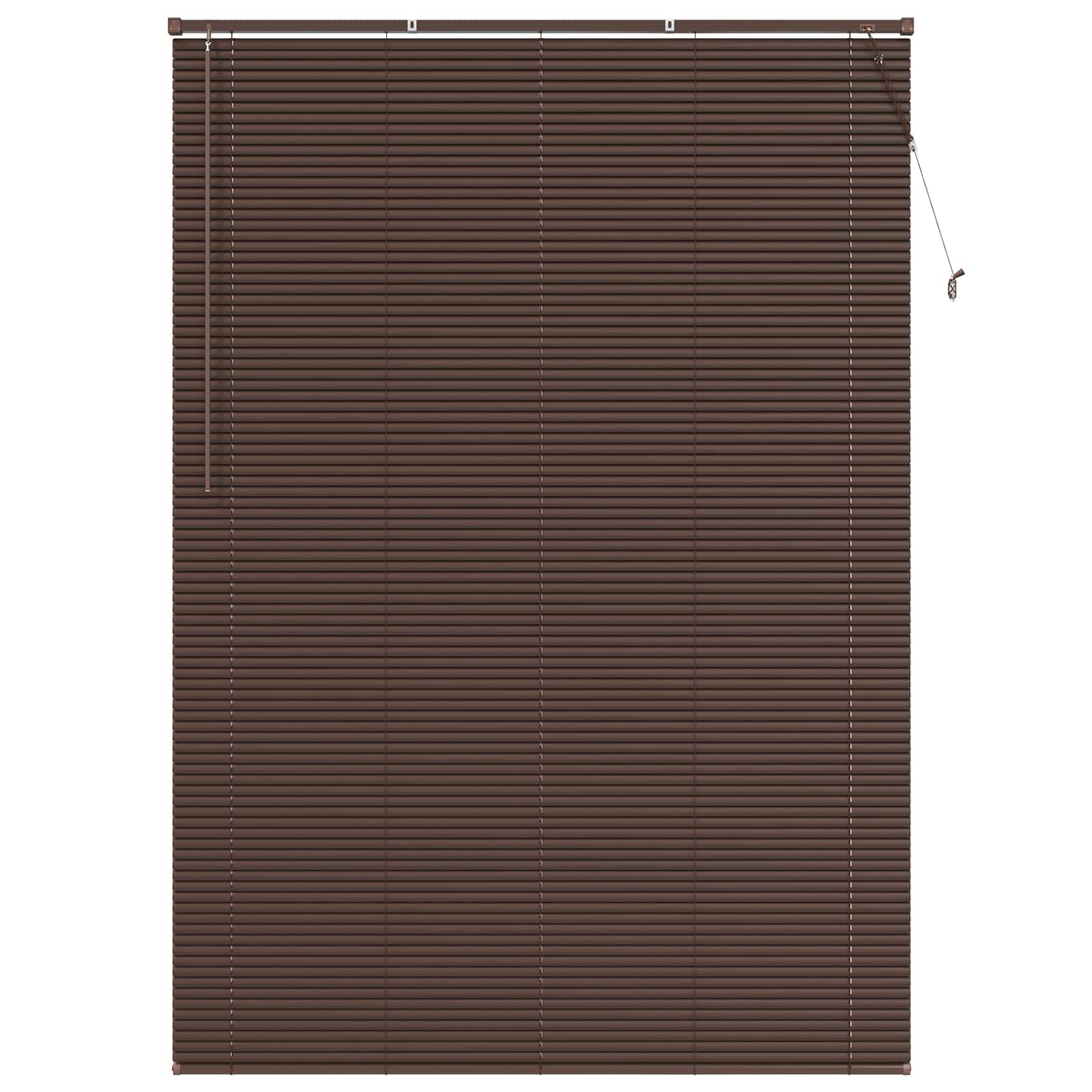 Vidaxl venetiaanse blind donkerbruin met patroon 213 x 130 cm pvc