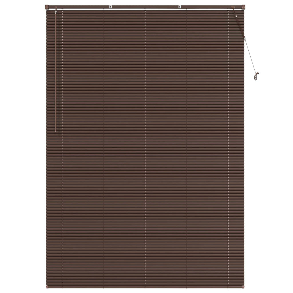 Vidaxl venetiaanse blind donkerbruin met patroon 213 x 150 cm pvc