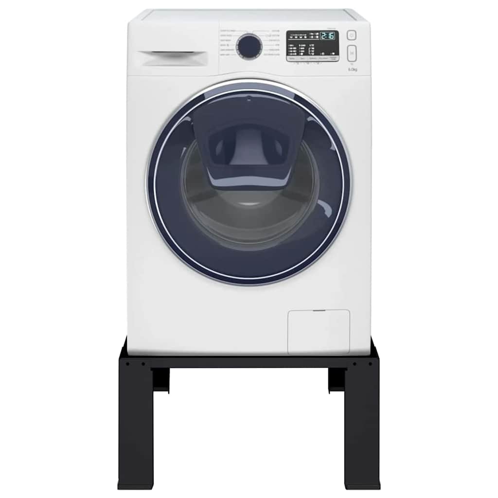 Vidaxl wasmachine pedestal zwart 64 x 55 x 32,5 cm staal