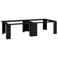 Vidaxl wasmachine pedestal 2 pcs zwart 127 x 54,5 x 32,5 cm staal