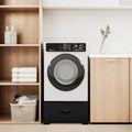 Vidaxl wasmachine pedestal zwart 64 x 55 x 32,5 cm staal
