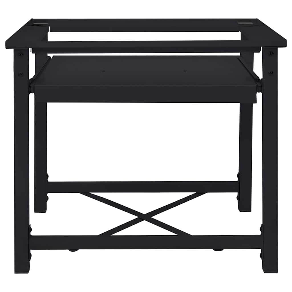 Vidaxl wasmachine pedestal zwart 60 x 56 x 52 cm staal