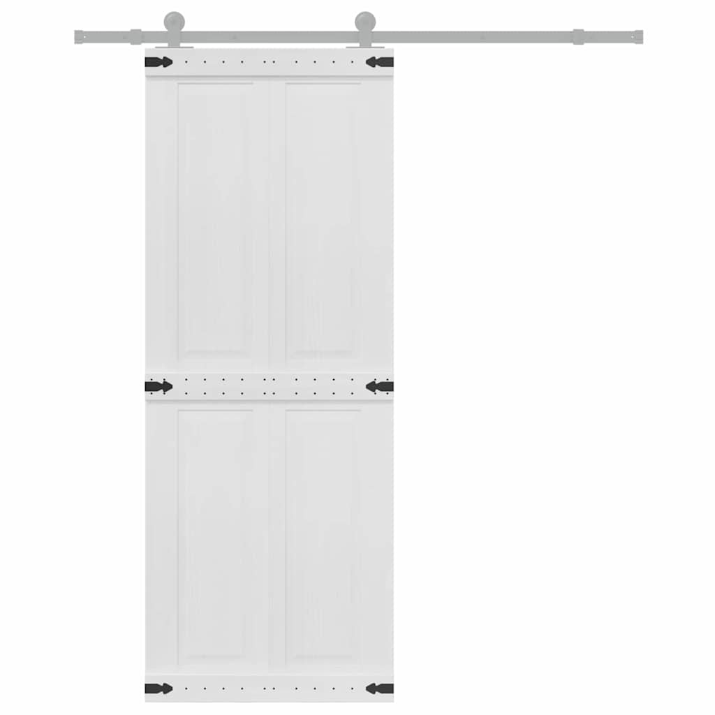 Vidaxl deur corona wit 80 x 210 cm bewerkt hout