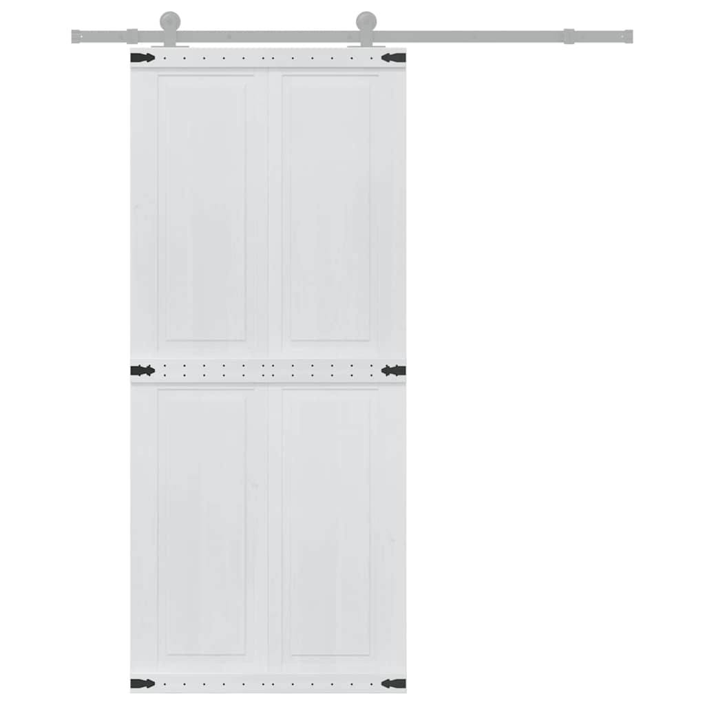 Vidaxl deur corona wit 90 x 210 cm bewerkt hout