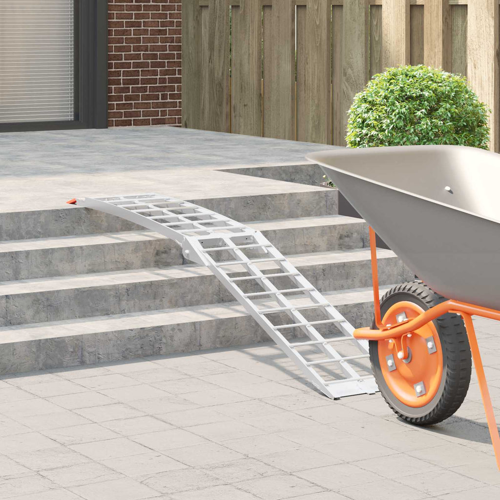 Vidaxl motorfietshelling zilver 180 x 28 x 5 cm aluminium