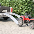 Vidaxl motorcycle ramp 680 kg 2 pcs zilver 205 x 28 x 5 cm aluminium