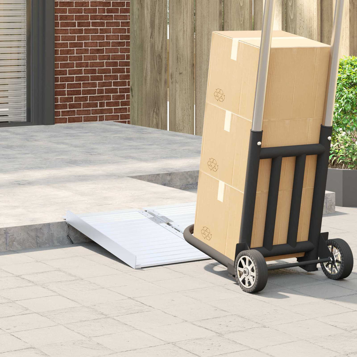 Vidaxl rolstoelhelling 270 kg zilver 270 kg aluminium