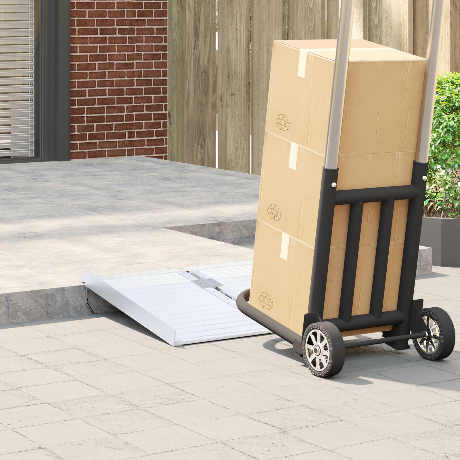 Vidaxl rolstoelhelling 270 kg zilver 62 x 73 x 5 cm aluminium