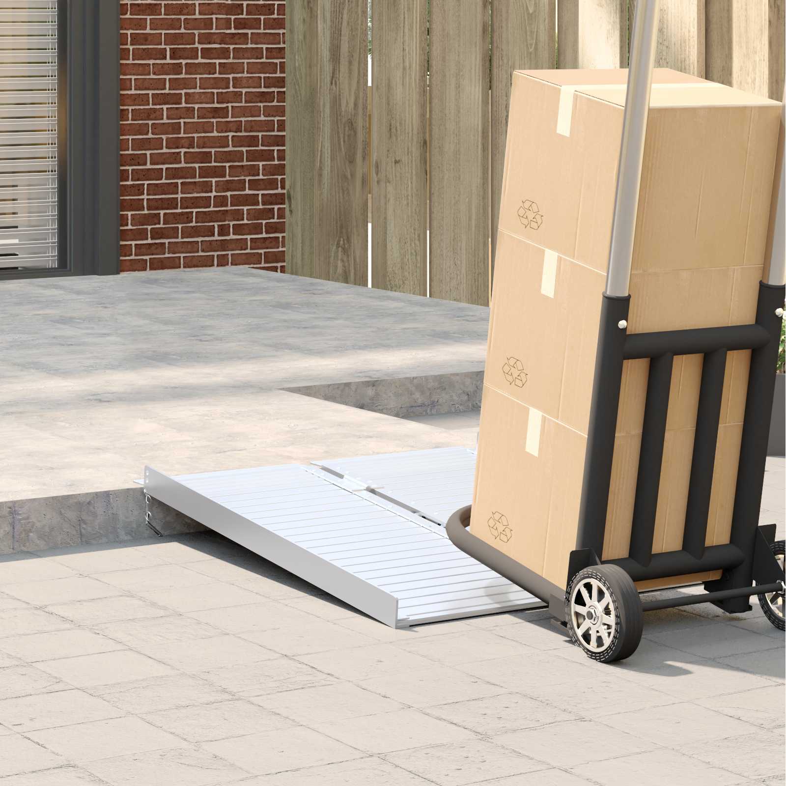 Vidaxl rolstoelhelling 270 kg zilver 92 x 73 x 5 cm aluminium