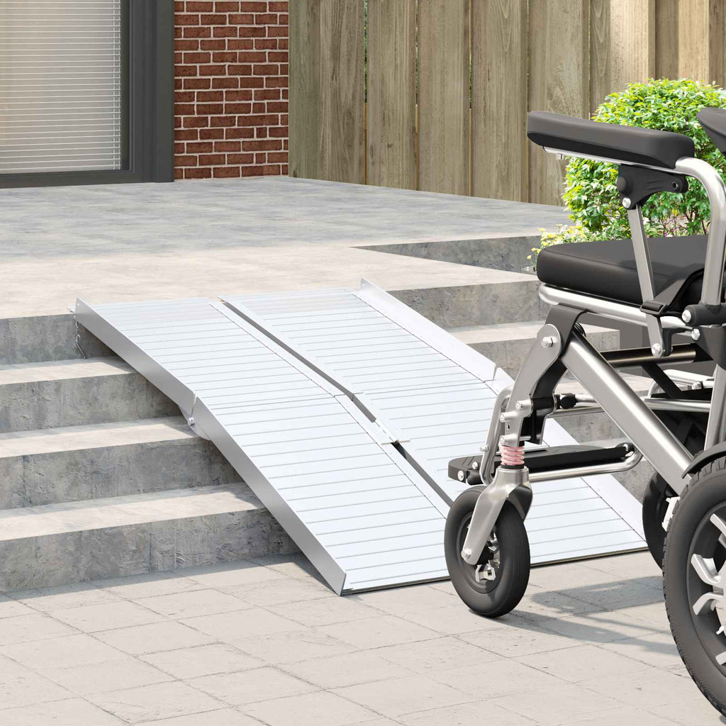 Vidaxl rolstoelhelling 270 kg zilver 92 x 73 x 5 cm aluminium
