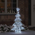 Vidaxl kerstboom met 100 led koudwit 120 cm acryl