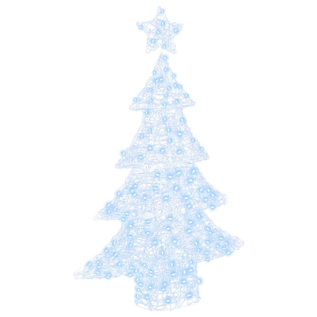 Vidaxl kerstboom met 100 led koudwit 120 cm acryl