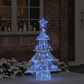 Vidaxl kerstboom met 100 led blauw 120 cm acryl