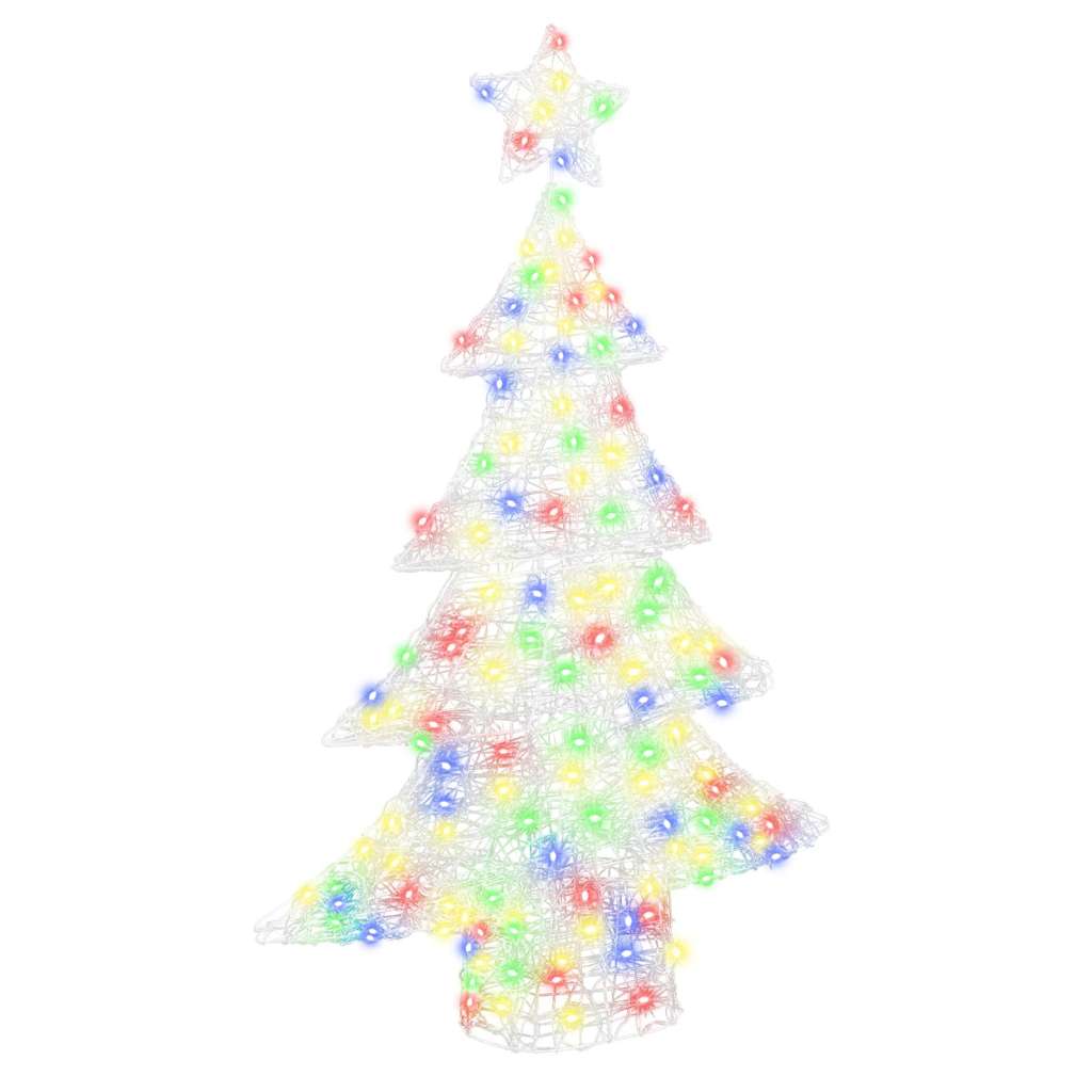 Vidaxl kerstboom met 100 led multikleur 120 cm acryl