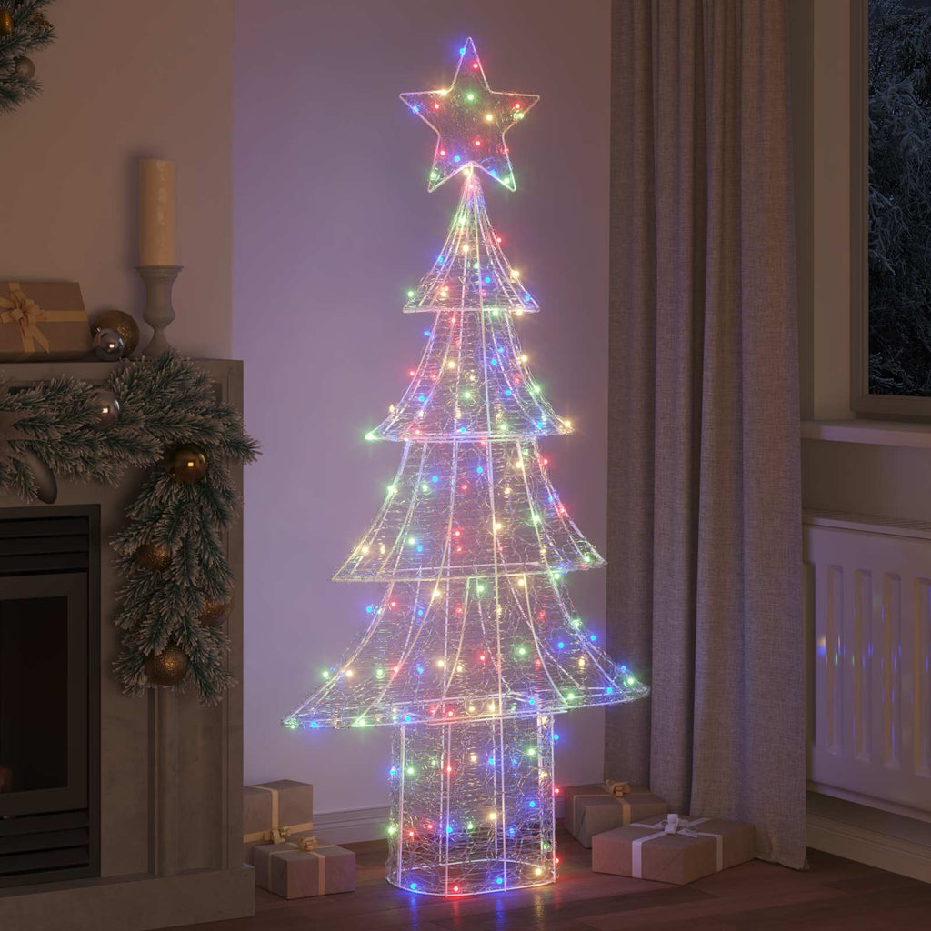 Vidaxl kerstboom met 240 led multikleur 180 cm acryl