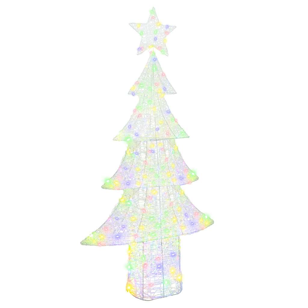 Vidaxl kerstboom met 240 led multikleur 180 cm acryl