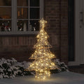 Vidaxl kerstboom met 120 led warmwit 120,5 cm pet
