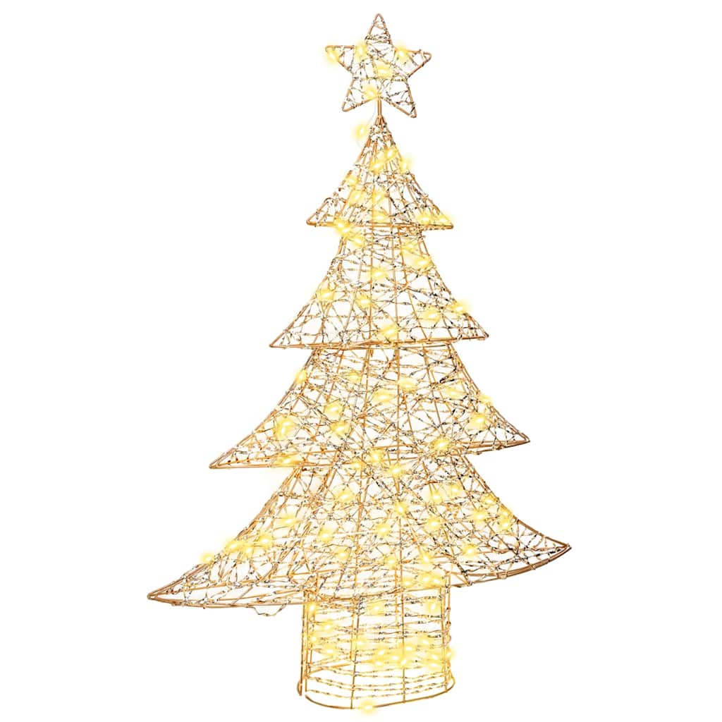 Vidaxl kerstboom met 120 led warmwit 120,5 cm pet