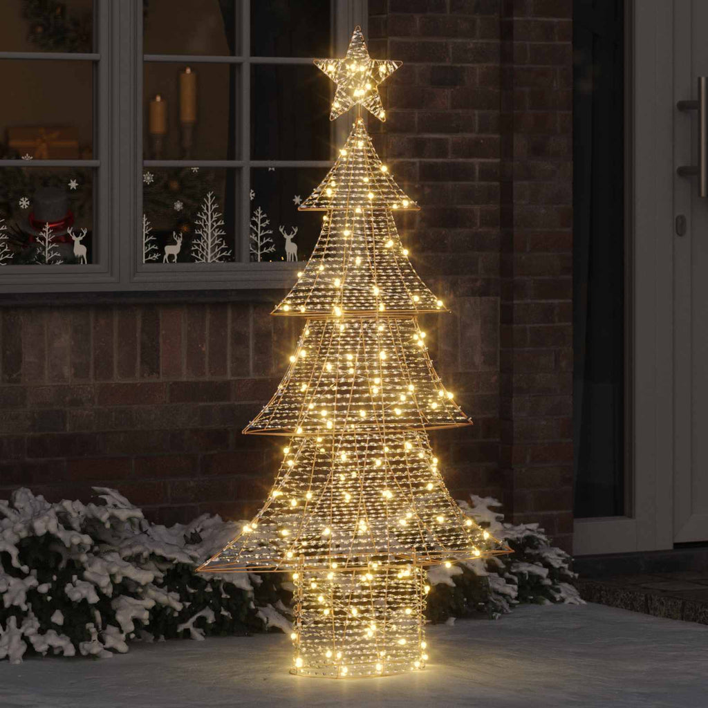 Vidaxl kerstboom met 160 led warmwit 151 cm pet