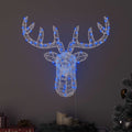Vidaxl hertenkop met 140 led blauw 68 x 36,5 x 62,5 cm acryl