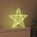 Vidaxl 3d ster warmwit 55 x 53,5 x 10 cm acryl 50 led's