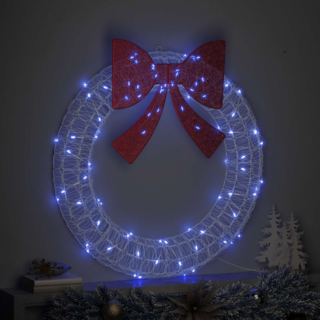Vidaxl krans 80 led's blauw 92 x 92 x 9,5 cm acryl