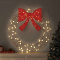 Vidaxl krans met 60 led warmwit 76 x 76 x 8 cm pet