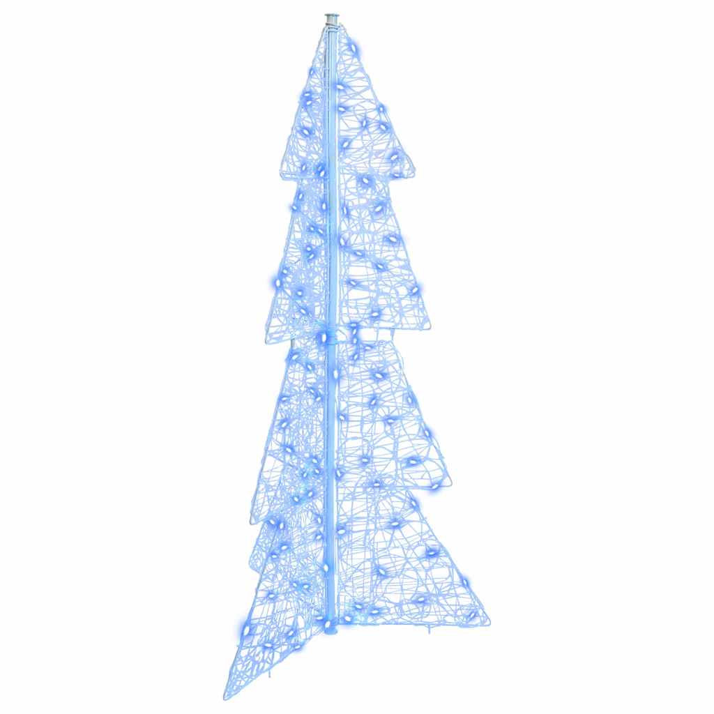 Vidaxl kerstboom met 100 led blauw 120 cm acryl