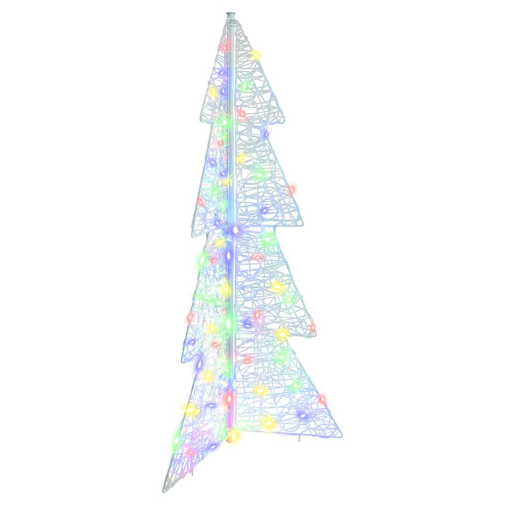 Vidaxl kerstboom met 100 led multikleur 120 cm acryl