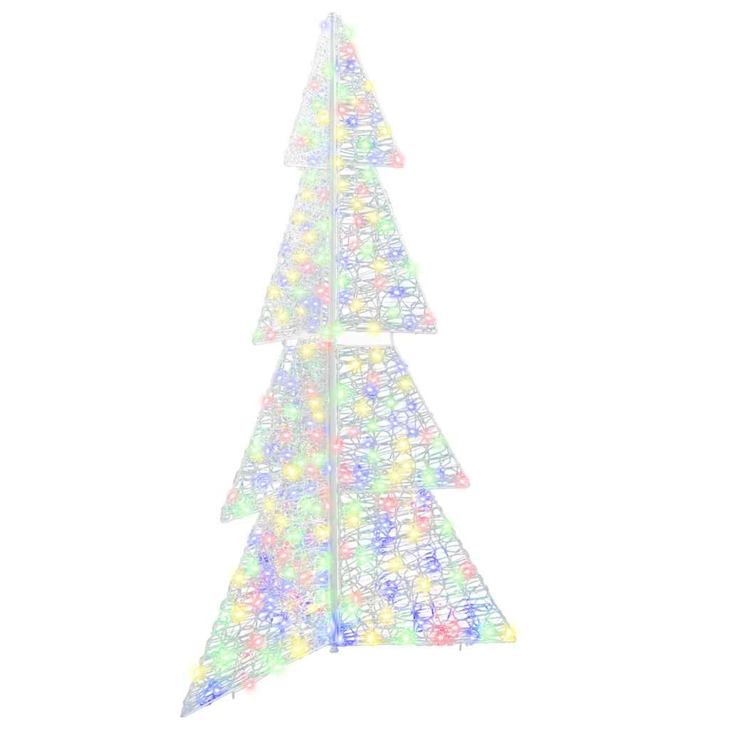 Vidaxl kerstboom met 240 led multikleur 180 cm acryl