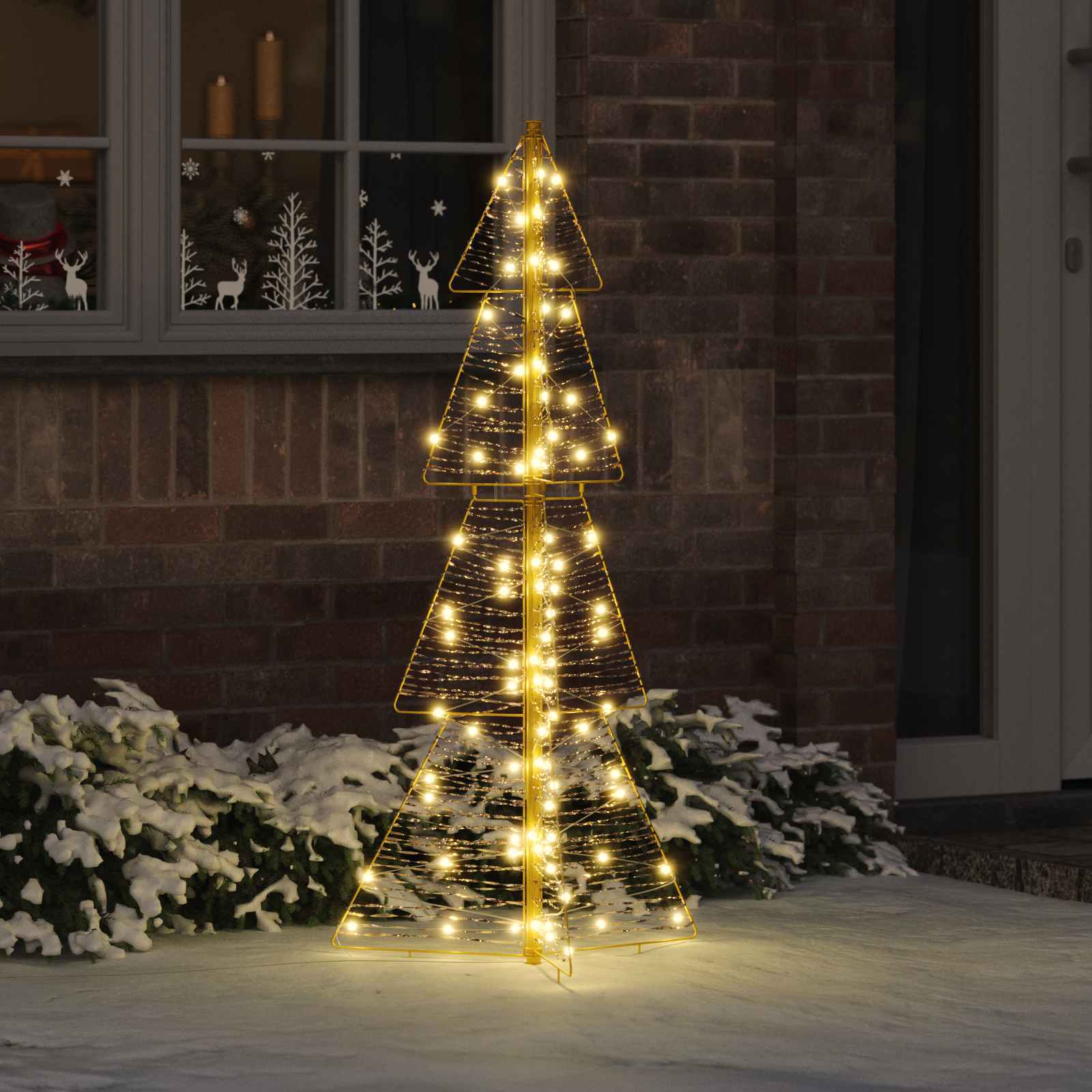 Vidaxl kerstboom met 100 led warmwit 120 cm pet