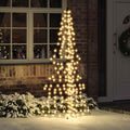 Vidaxl kerstboom met 240 led warmwit 180 cm rattan
