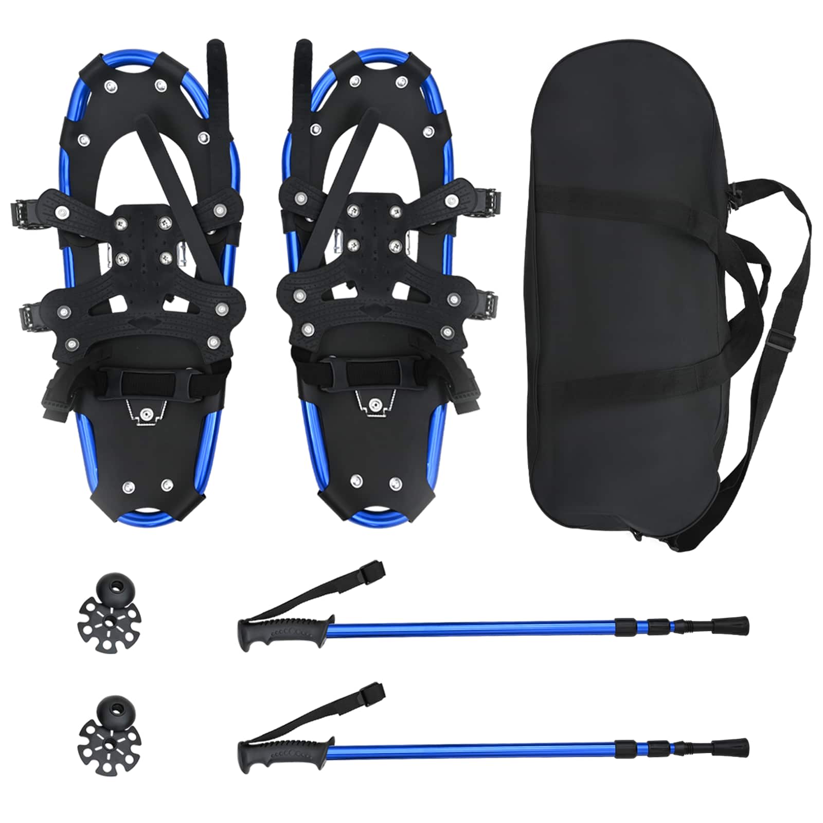 Vidaxl 3 in 1 sneeuwschoenen met wandelschoenen blauw en zwart