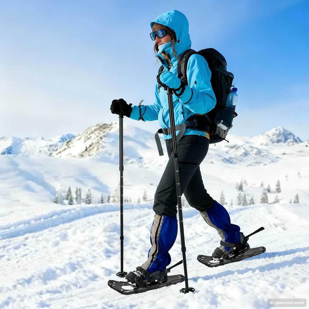 Vidaxl 3 in 1 sneeuwschoenen met wandelschoenen zwart 21 inches