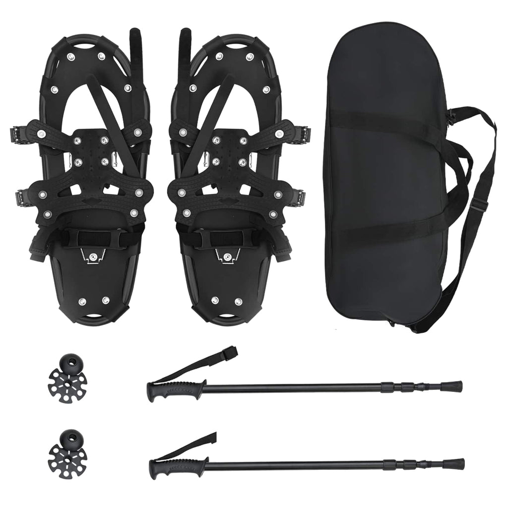 Vidaxl 3 in 1 sneeuwschoenen met wandelschoenen zwart 21 inches