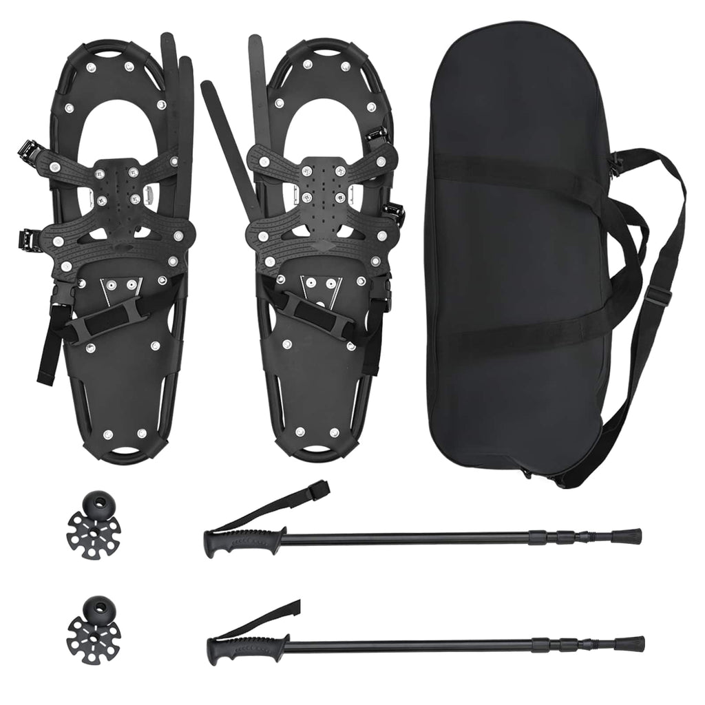 Vidaxl 3 in 1 sneeuwschoenen met wandelschoenen zwart 25 inches